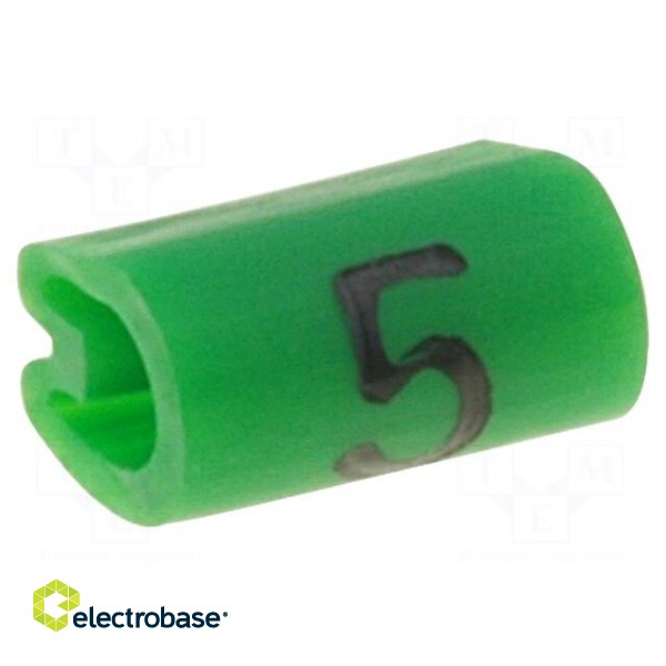 Markers for cables and wires | Label symbol: 5 | 1.5÷2mm | PVC