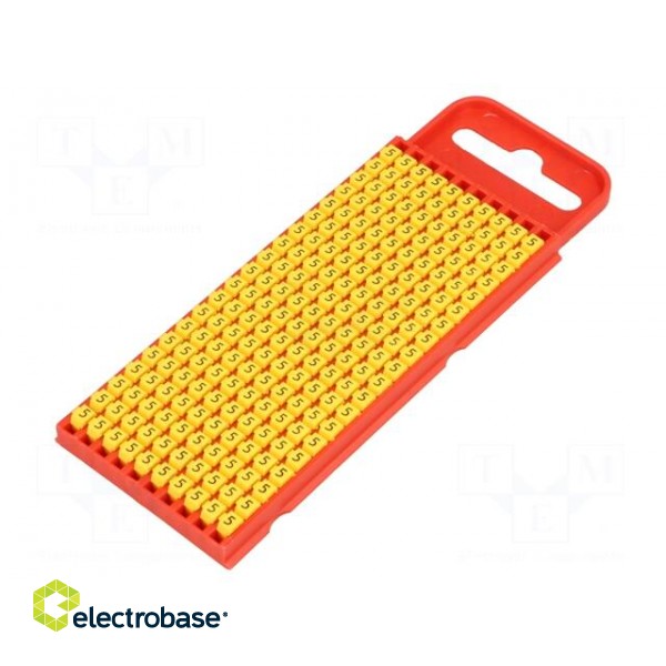 Markers for cables and wires | Label symbol: 5 | 2÷2.8mm | yellow