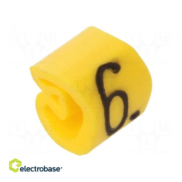 Markers | Marking: 6 | 1.3÷3mm | PVC | yellow | -30÷80°C | leaded | CLI C