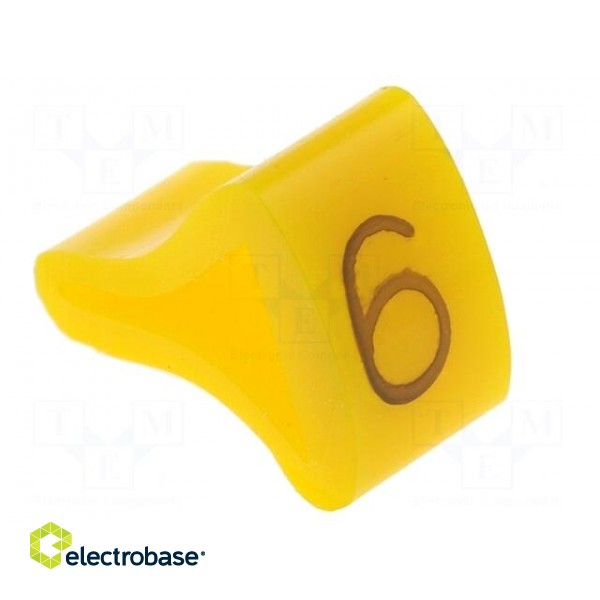 Markers for cables and wires | Label symbol: 6 | 3÷6.5mm | H: 9mm