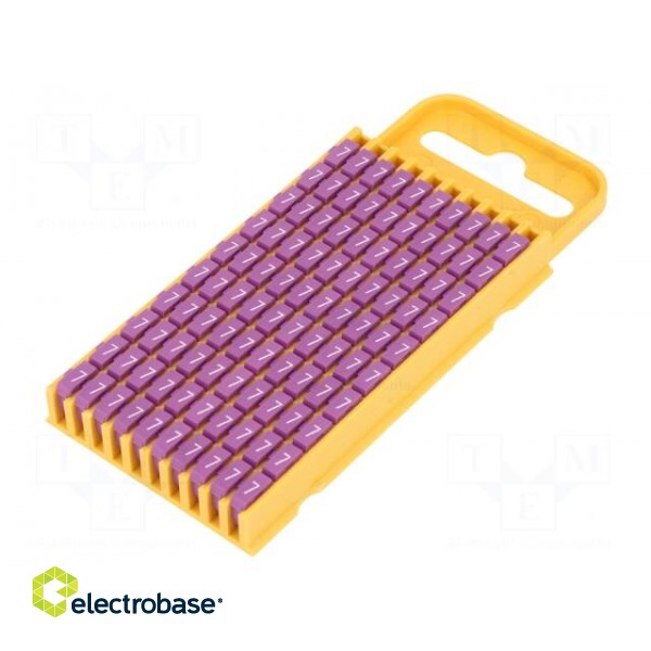 Markers for cables and wires | Label symbol: 7 | 4.3÷5.3mm | violet