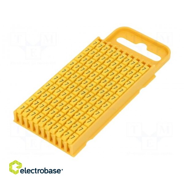 Markers for cables and wires | Label symbol: 7 | 4.3÷5.3mm | yellow