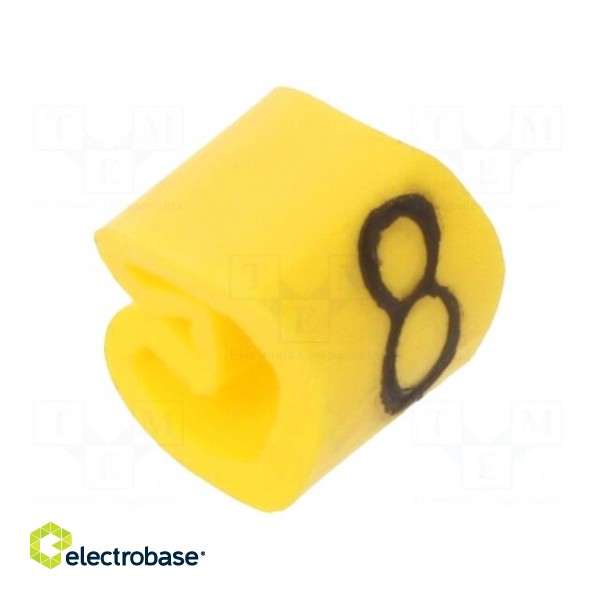 Markers | Marking: 8 | 1.3÷3mm | PVC | yellow | -30÷80°C | leaded | CLI C