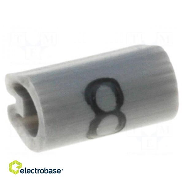 Markers for cables and wires | Label symbol: 8 | 1.5÷2mm | PVC | grey