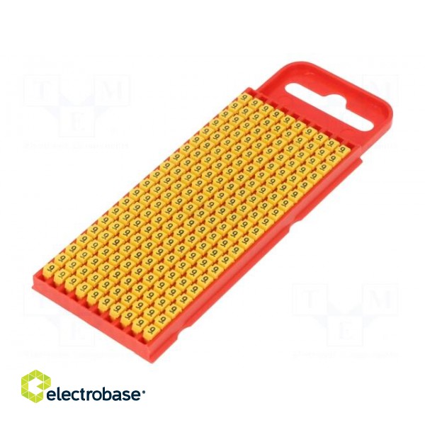 Markers for cables and wires | Label symbol: 9 | 2÷2.8mm | yellow