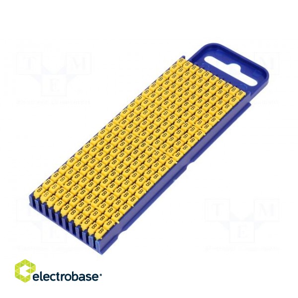 Markers for cables and wires | Label symbol: B | 2.8÷3.8mm | yellow