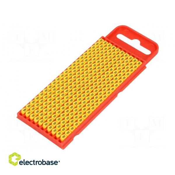 Markers for cables and wires | Label symbol: B | 2÷2.8mm | yellow