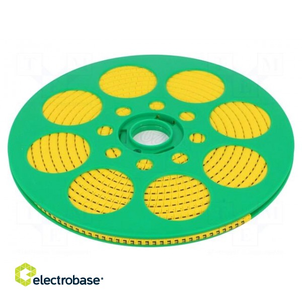 Markers for cables and wires | Label symbol: E | 2÷5mm | PVC | yellow image 2