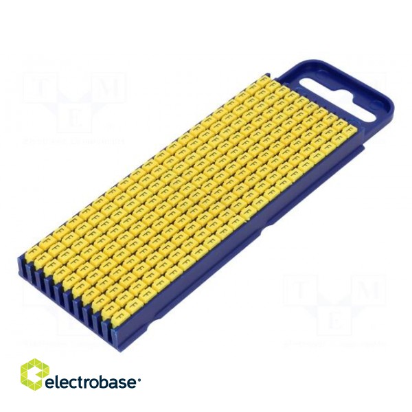 Markers for cables and wires | Label symbol: F | 2.8÷3.8mm | yellow