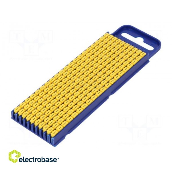 Markers for cables and wires | Label symbol: I | 2.8÷3.8mm | yellow