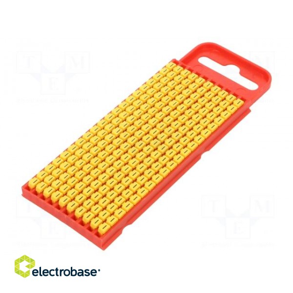 Markers for cables and wires | Label symbol: I | 2÷2.8mm | yellow