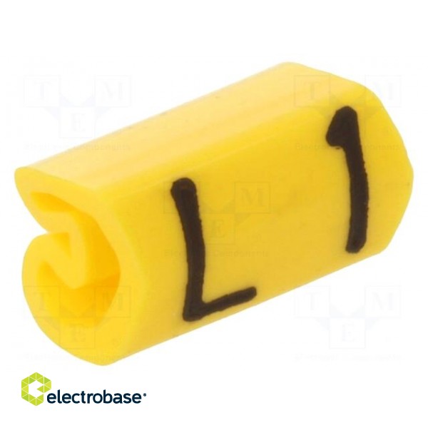 Markers | Marking: L1 | 1.3÷3mm | PVC | yellow | -30÷80°C | leaded | CLI C