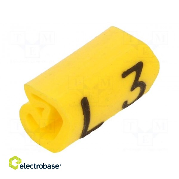Markers | Marking: L3 | 1.3÷3mm | PVC | yellow | -30÷80°C | leaded | CLI C