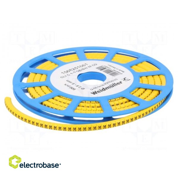 Markers | Marking: M | 2.5÷5mm | PVC | yellow | -30÷80°C | leaded | CLI C image 2