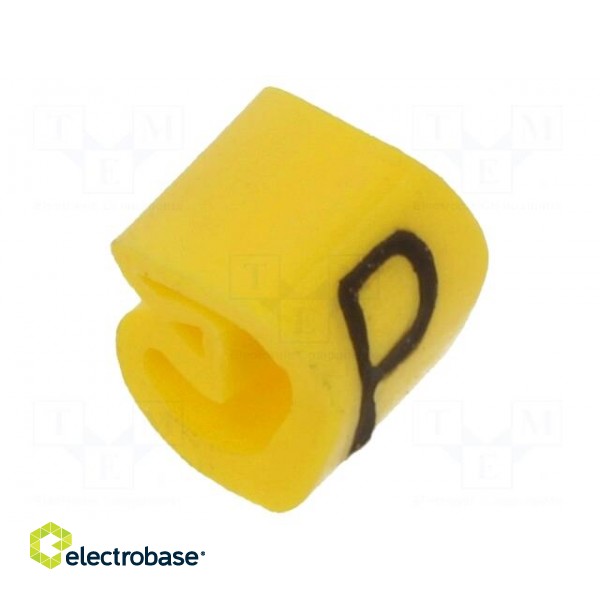 Markers | Marking: P | 1.3÷3mm | PVC | yellow | -30÷80°C | leaded | CLI C