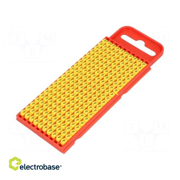 Markers for cables and wires | Label symbol: P | 2÷2.8mm | yellow
