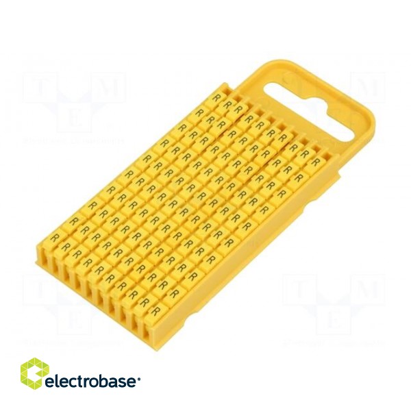 Markers for cables and wires | Label symbol: R | 4.3÷5.3mm | yellow