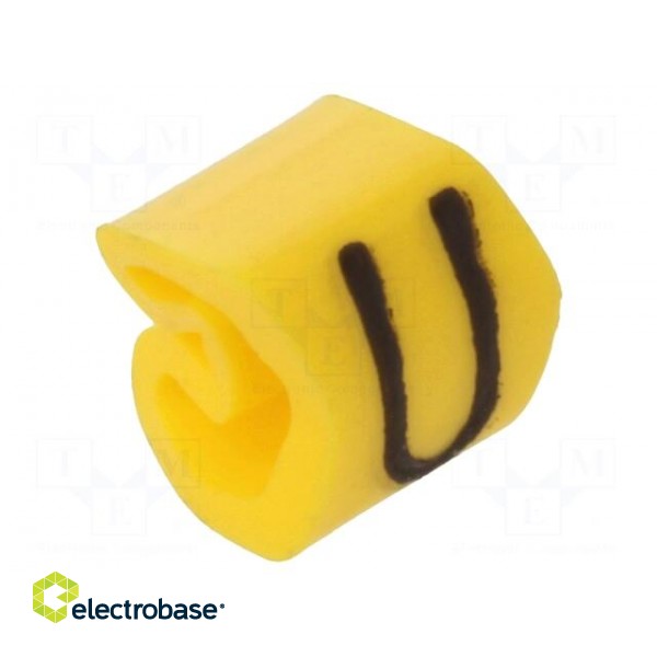 Markers | Marking: U | 1.3÷3mm | PVC | yellow | -30÷80°C | leaded | CLI C