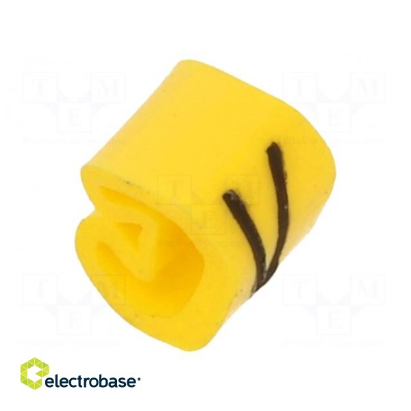 Markers | Marking: V | 1.3÷3mm | PVC | yellow | -30÷80°C | leaded | CLI C