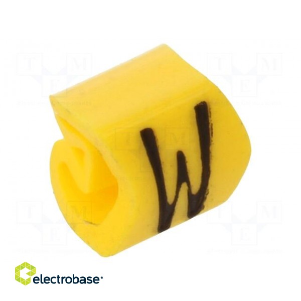 Markers | Marking: W | 1.3÷3mm | PVC | yellow | -30÷80°C | leaded | CLI C