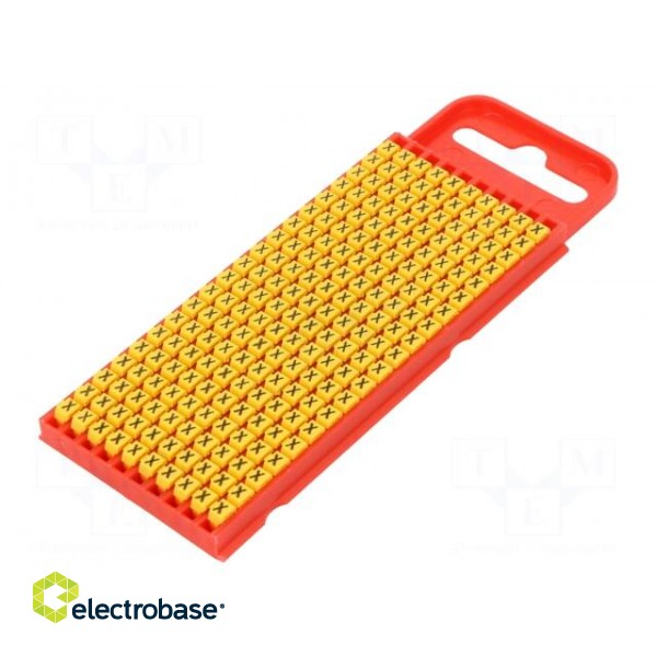 Markers for cables and wires | Label symbol: X | 2÷2.8mm | yellow