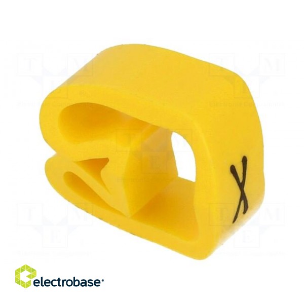 Markers | Marking: X | 8÷16mm | PVC | yellow | -30÷80°C | leaded | CLI C