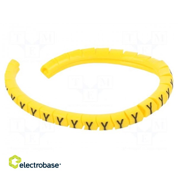Markers | Marking: Y | 1.3÷3mm | PVC | yellow | -30÷60°C | leaded | PA-02