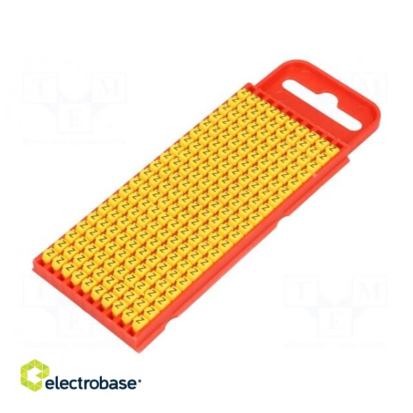 Markers for cables and wires | Label symbol: Z | 2÷2.8mm | yellow