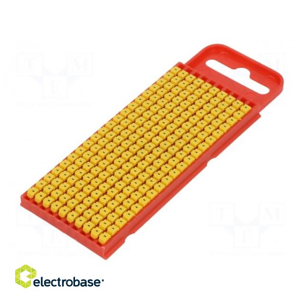 Markers for cables and wires | Label symbol: - | 2÷2.8mm | yellow