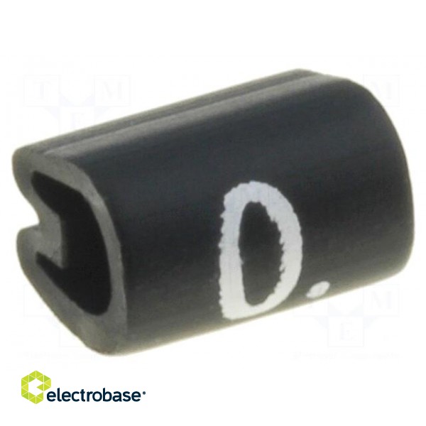 Markers for cables and wires | Label symbol: 0 | 2.5÷4mm | PVC