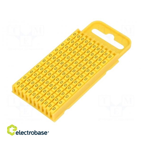 Markers for cables and wires | Label symbol: 0 | 4.3÷5.3mm | yellow
