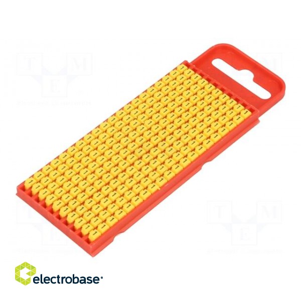 Markers for cables and wires | Label symbol: 1 | 2÷2.8mm | yellow