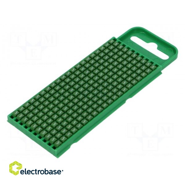 Markers for cables and wires | Label symbol: 5 | 0.8÷2.2mm | green