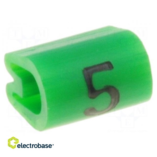 Markers for cables and wires | Label symbol: 5 | 2÷3.2mm | PVC