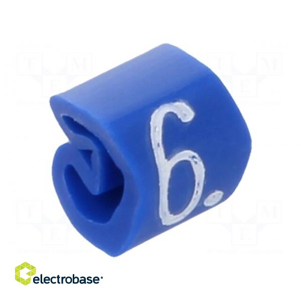 Markers | Marking: 6 | 1.3÷3mm | PVC | blue | -30÷80°C | leaded | CLI C