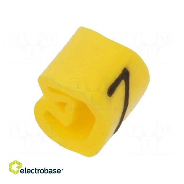 Markers | Marking: 7 | 1.3÷3mm | PVC | yellow | -30÷80°C | leaded | CLI C