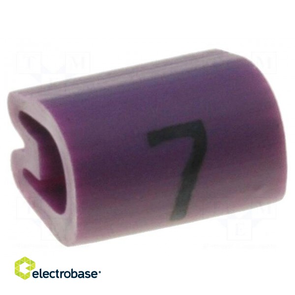 Markers | Marking: 7 | 3.8÷6.3mm | PVC | violet | -45÷70°C | leaded