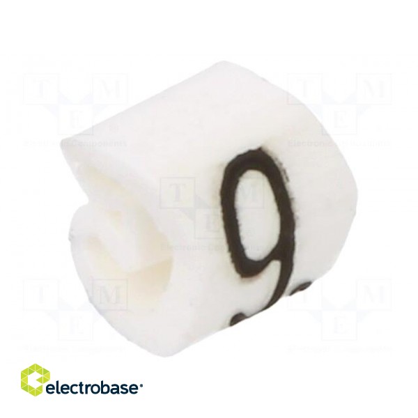 Markers | Marking: 9 | 1.3÷3mm | PVC | white | -30÷80°C | leaded | CLI C