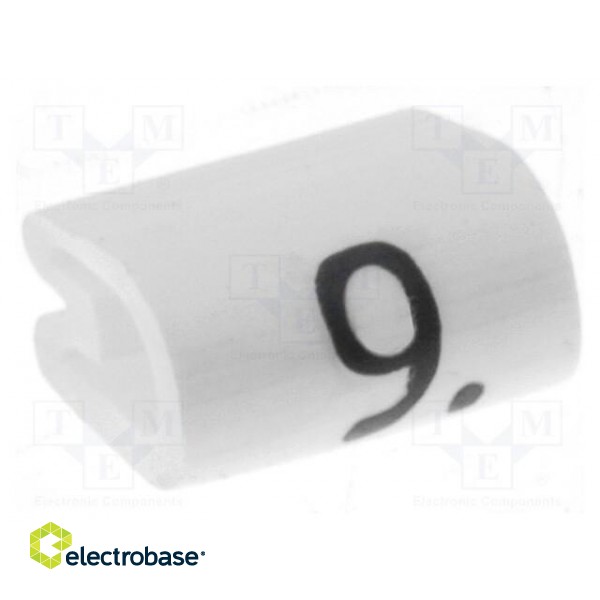 Markers for cables and wires | Label symbol: 9 | 3.8÷6.3mm | PVC