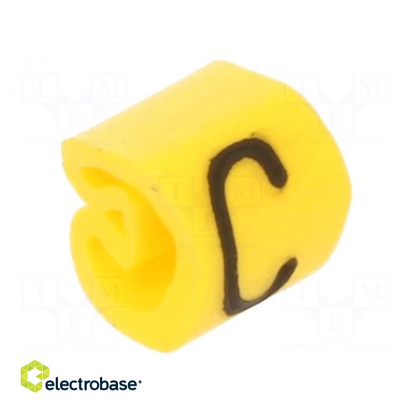 Markers | Marking: C | 1.3÷3mm | PVC | yellow | -30÷80°C | leaded | CLI C