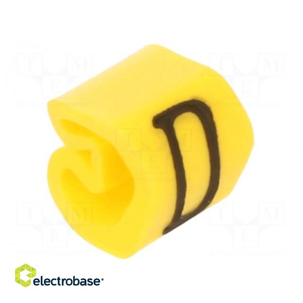 Markers | Marking: D | 1.3÷3mm | PVC | yellow | -30÷80°C | leaded | CLI C