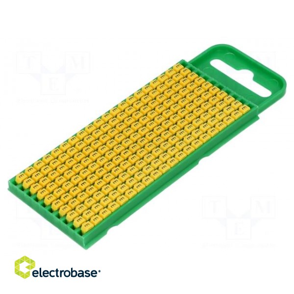 Markers for cables and wires | Label symbol: E | 0.8÷2.2mm | yellow