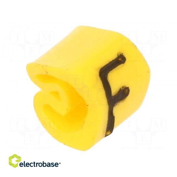 Markers | Marking: F | 1.3÷3mm | PVC | yellow | -30÷80°C | leaded | CLI C