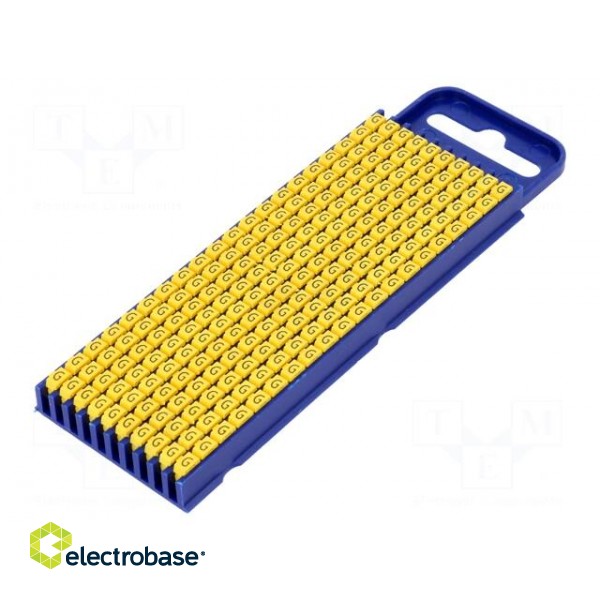 Markers for cables and wires | Label symbol: G | 2.8÷3.8mm | yellow