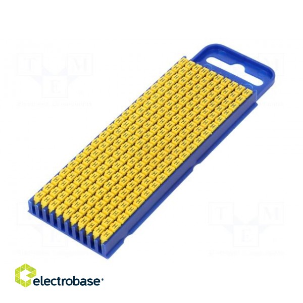 Markers for cables and wires | Label symbol: H | 2.8÷3.8mm | yellow