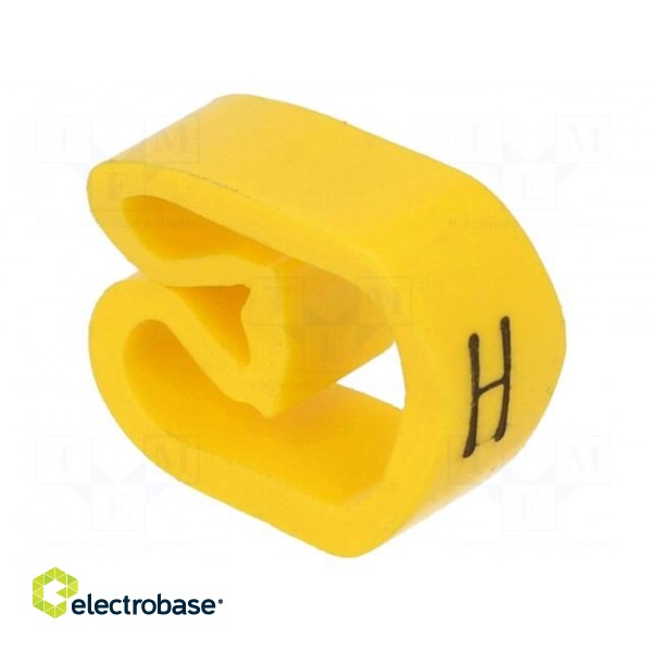 Markers | Marking: H | 8÷16mm | PVC | yellow | -30÷80°C | leaded | CLI C