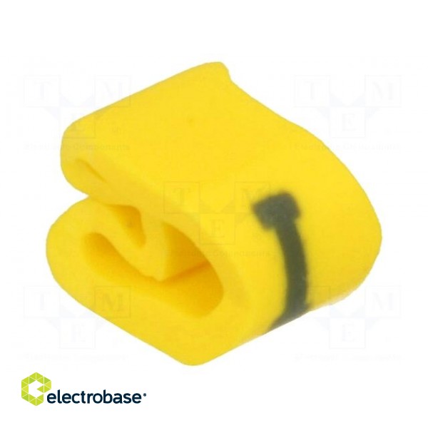 Markers for cables and wires | Label symbol: I | 2÷5mm | PVC | yellow фото 1
