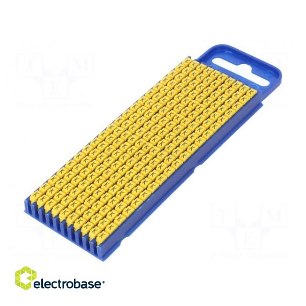 Markers for cables and wires | Label symbol: K | 2.8÷3.8mm | yellow