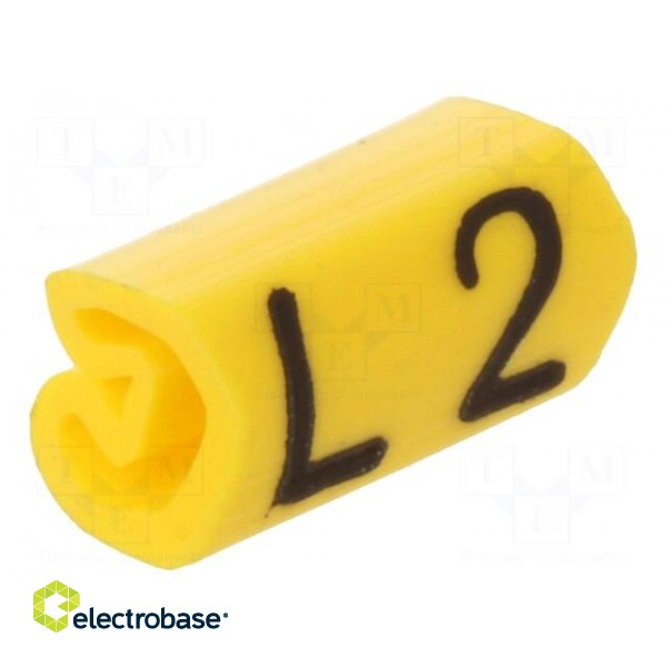 Markers | Marking: L2 | 1.3÷3mm | PVC | yellow | -30÷80°C | leaded | CLI C