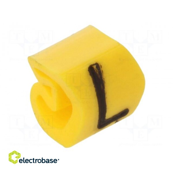 Markers | Marking: L | 1.3÷3mm | PVC | yellow | -30÷80°C | leaded | CLI C